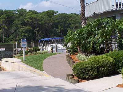 Part of the boat launch